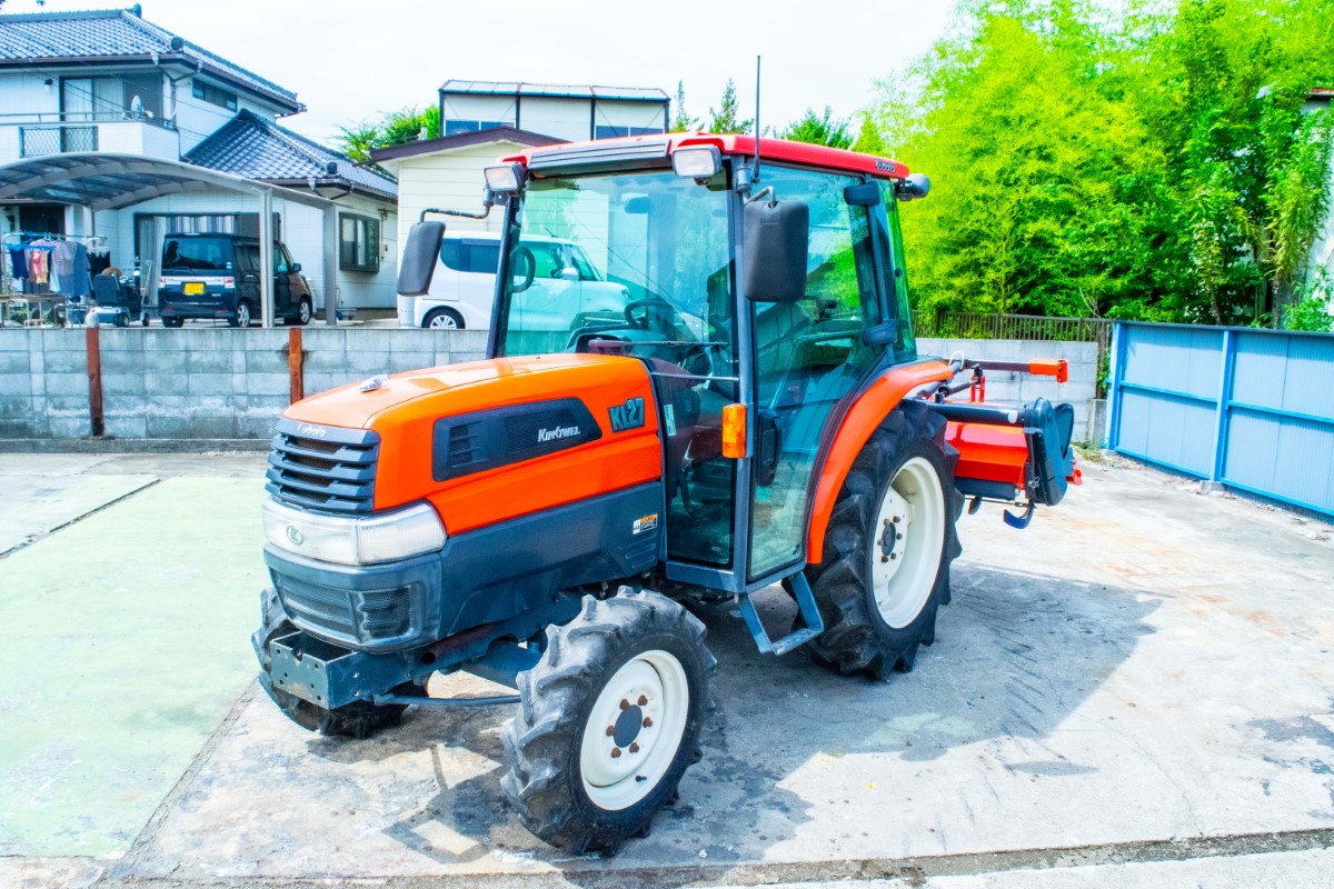 茨城県 クボタ トラクター KL27 27馬力 キャビン エアコン ロータリー 